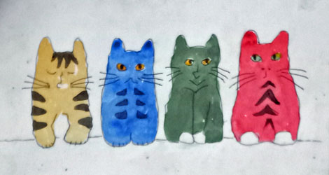 watercolor cat